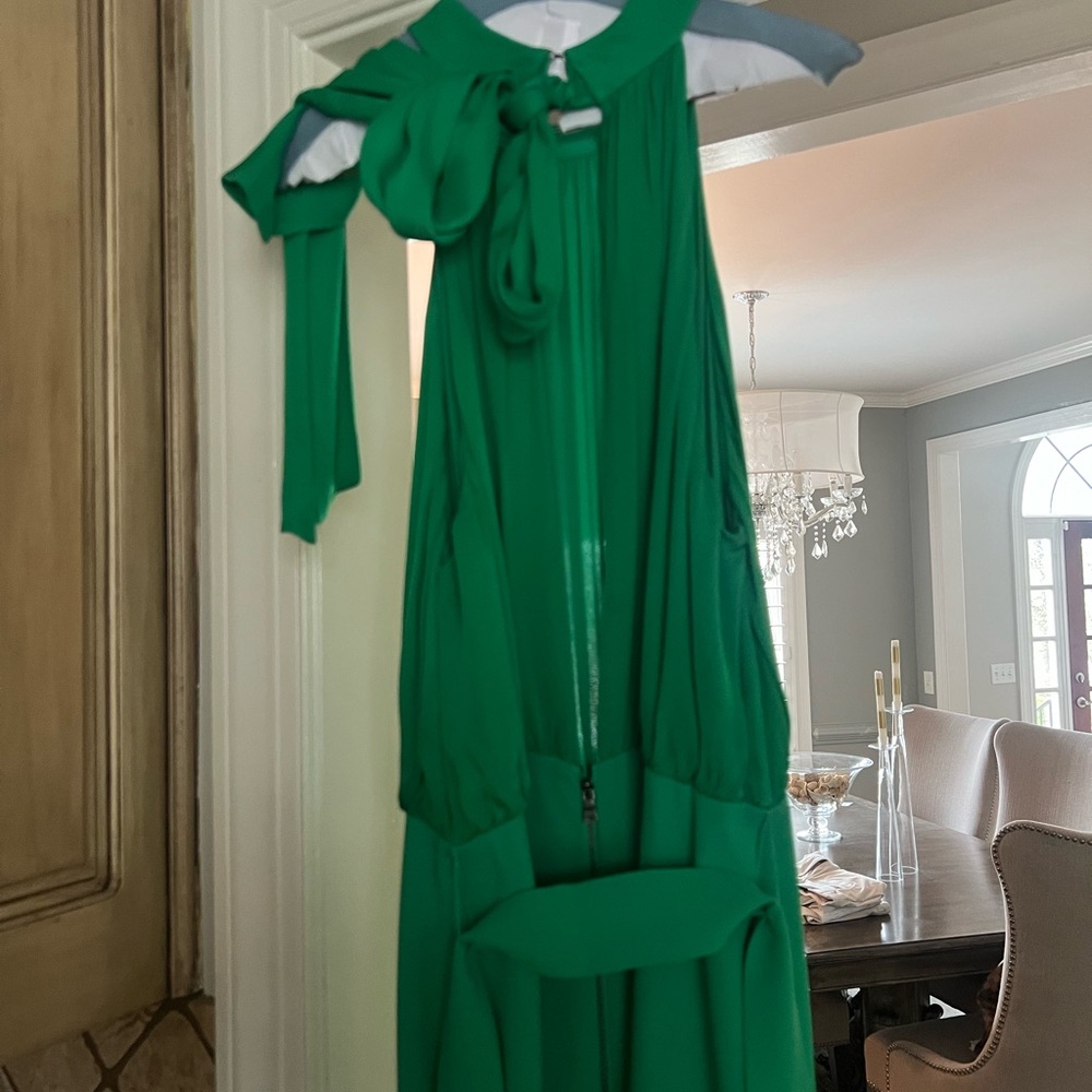 Elegant Green Halter Jumpsuit - Picture 5 of 5